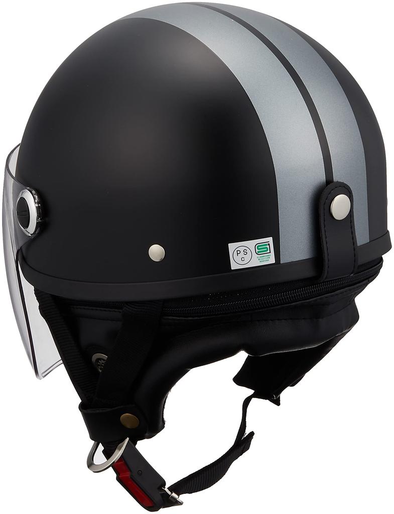 TNK Kogyo Speed Pit Helmet Half Mud FREE 51103 SQ-32 Black/Gunmetal (58-59cm)