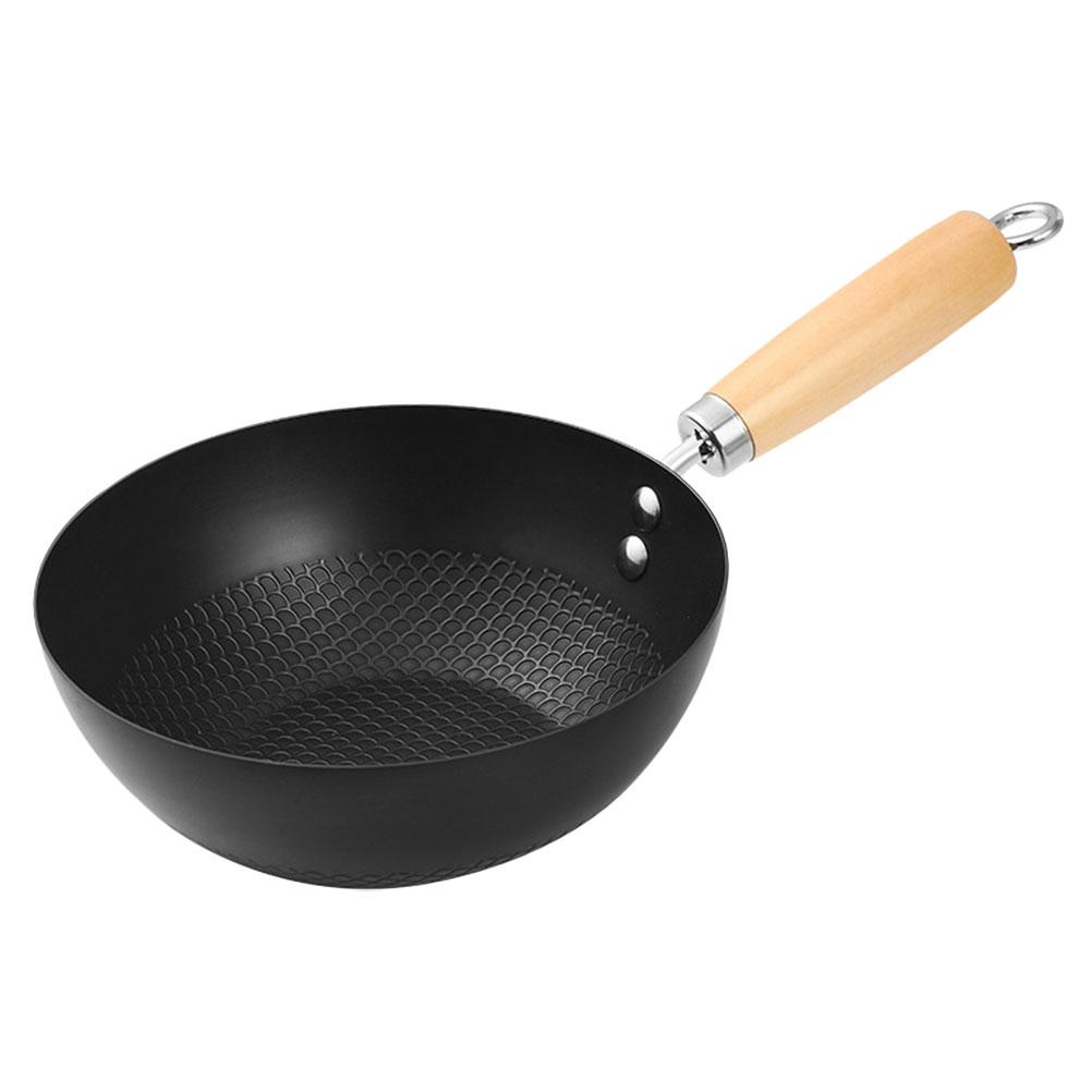 Мини-сковорода Wok с плоским антипригарным дном, домашний Wok для газовой плиты, эргономичная ручка, широкий спектр использования, выдающееся качество изготовления
