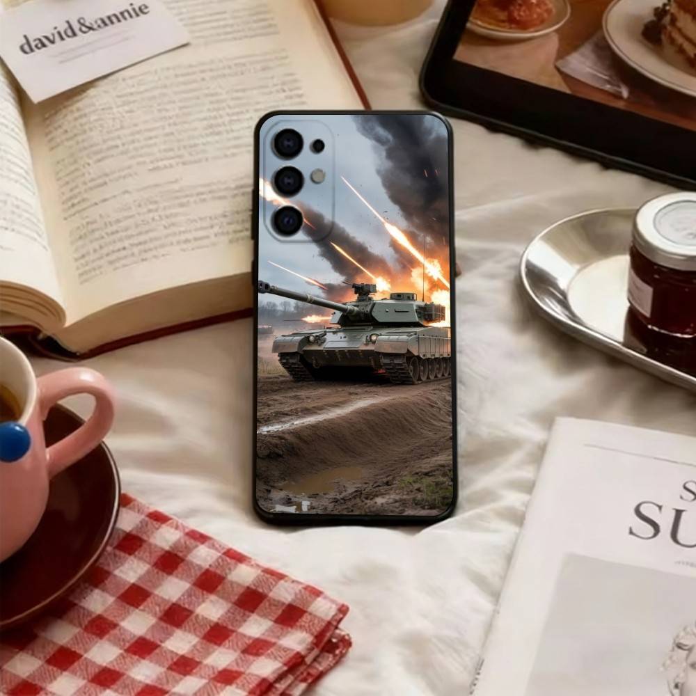 Чехол для телефона "Тяжелый танк" для Samsung S25, S24, S21, S22, S23, S30, Ultra, S20, Plus, Fe, Lite, Note, 10, Мягкий черный чехол