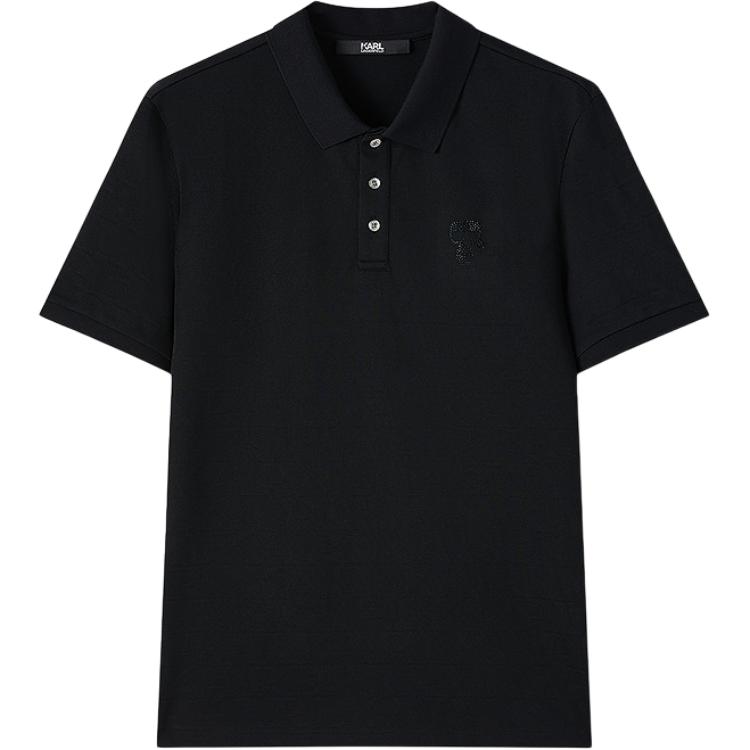 KARL LAGERFELD Polo Shirt Men's Black M22N2002