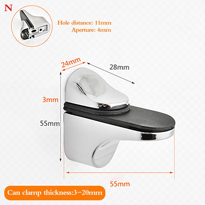 Регулируемый стеклянный держатель полки из сплава Стеклянные зажимы Держатель кронштейна для полки