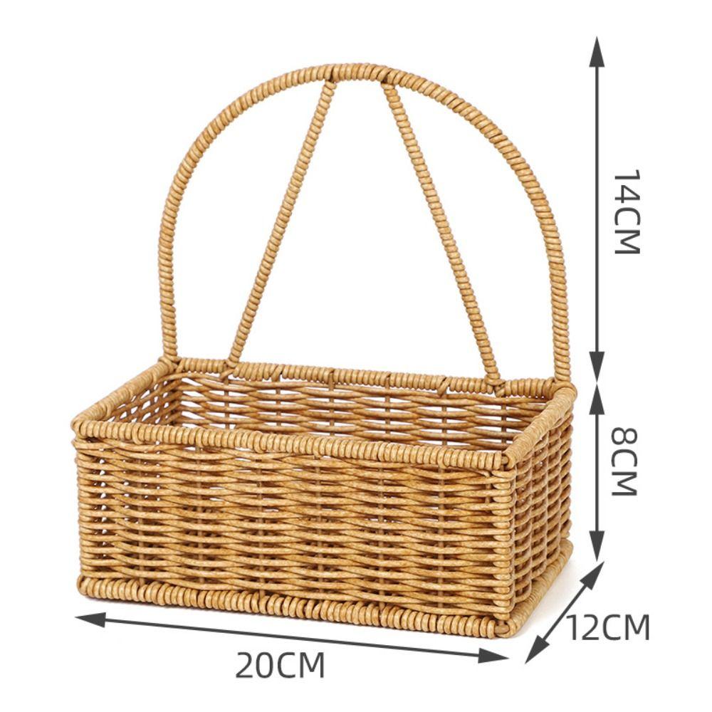 Коричневые подвесные корзины ручной работы с ручкой. Настенная корзина. Креативная кухонная корзина для хранения.