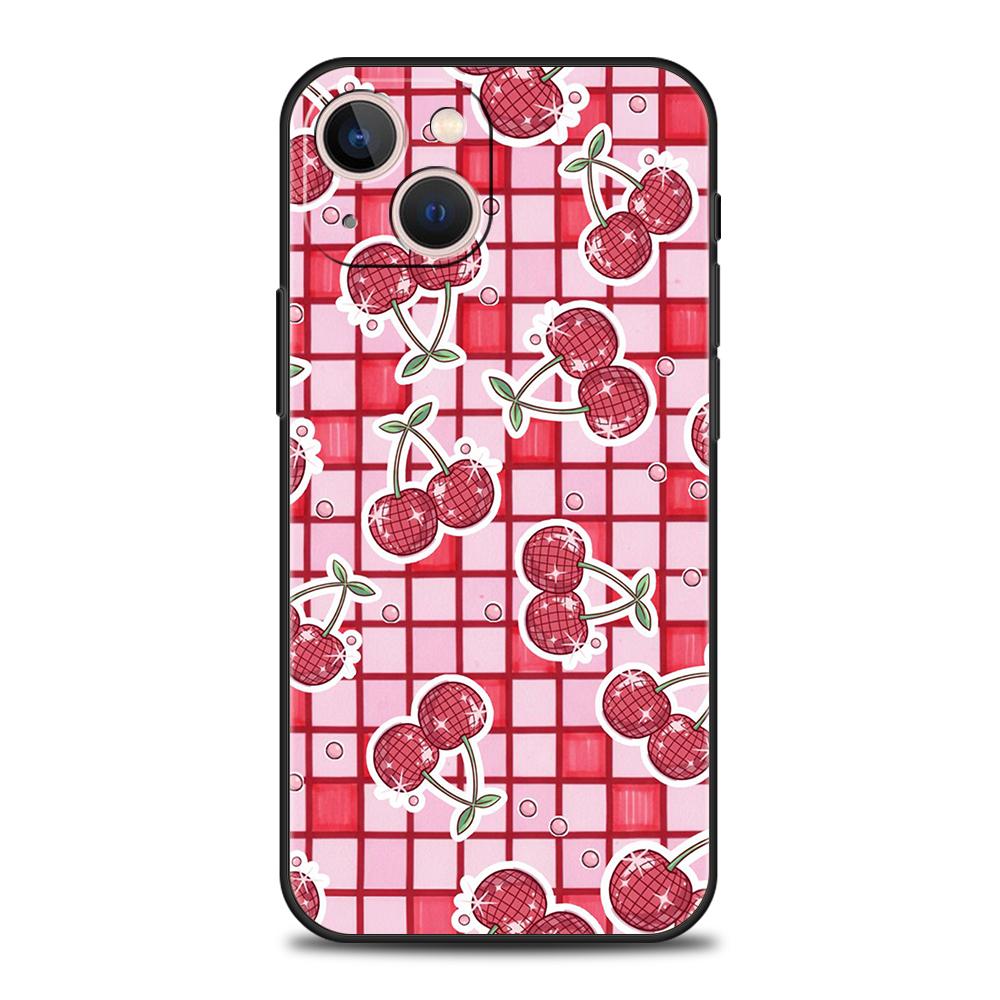 Phone Case Cover for iPhone 17 16 15 14 13 12 Pro Max 11 Pro Max 17 AIR Plus Soft TPU Shell Fresh Summer Fruit Lemon Cherry Bags