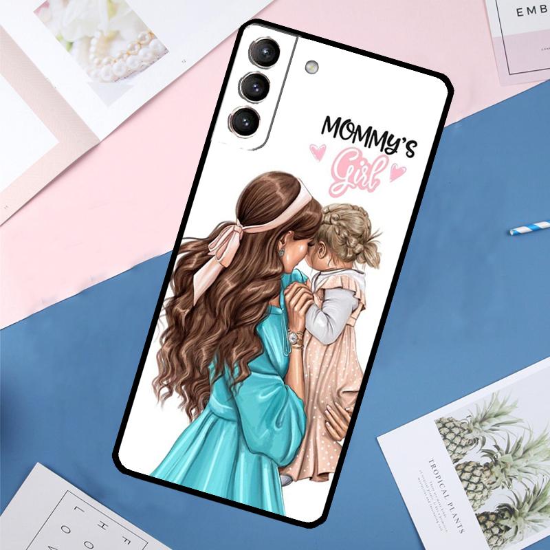 Красивый чехол Мама Дочь Сын для Samsung Galaxy S25 Ultra S21 S22 S24 S23 Ultra S9 S10 Plus S21 FE S25 FE Задняя крышка