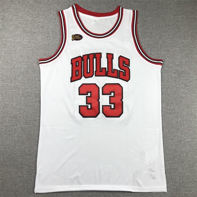 Chicago Bulls 33 Scottie Pippen Finals Edition Red Basketball Jersey Unisex Adult Cotton Sport Wear