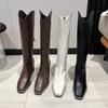 Pointy Thigh-high Boots for Women 2024 New Fleece High Heels with Back Zipper High Knight Boots for Women