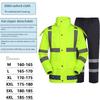 Reflective Full-Body Outdoor Fluorescent Raincoat for Traffic Duty and Sanitation, Heavy-Duty Raincoat Set with Separate Rain Pants