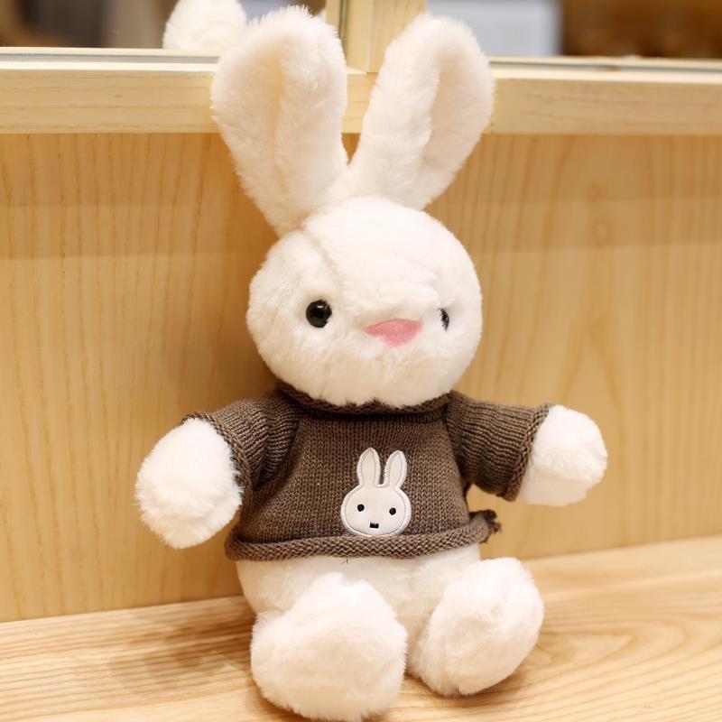 40/50 см милый плюшевый кролик игрушка супер мягкий кролик со свитером шарфом изысканная светодиодная коробка детские мягкие игрушки для мальчиков девочек рождественский подарок