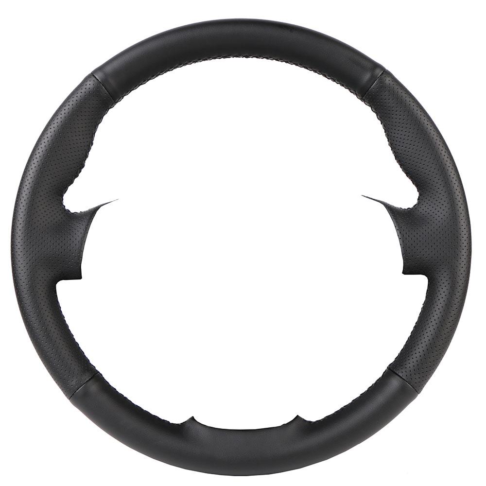 Customized Original DIY Car Steering Wheel Cover For Honda Civic Old Civic 2006-2011Black Leather Braid For Steering