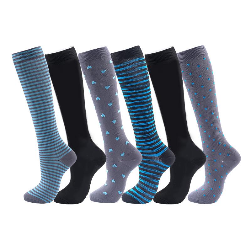 Осенние женские европейские и американские спортивные компрессионные гольфы до колена, высокоэластичные утягивающие гольфы для икр