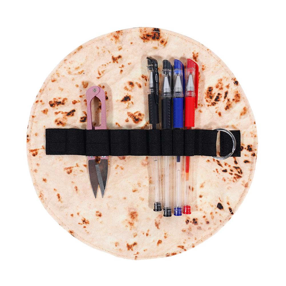 Мягкий холщовый пенал Tortilla Roll Pencil Case Funny Pencil Pouch Portable Pencil Holder Bag For Student School Suppliers Gift Pencil Bag
