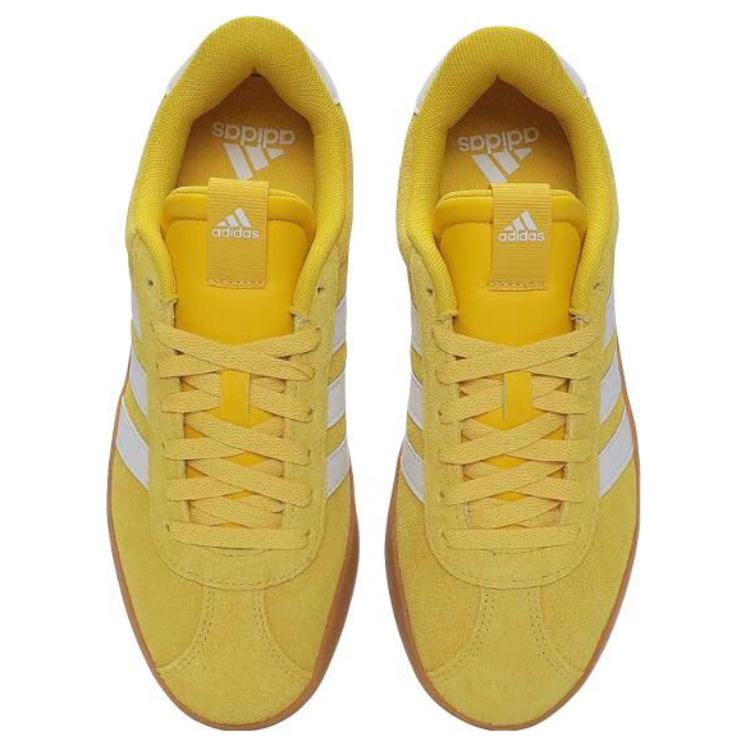 Adidas Vl Court 3.0 Comfortable Versatile Non-Slip Durable Low-Top Tennis Shoes Unisex Sneakers Yellow JP8570