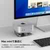 Алюминиевая подставка Qwiizlab для Mac Mini M4 M4 Pro Прочная и устойчивая 2024, Устойчивая к царапинам, Противоскользящая, Устойчивая к перегреву, (Серебряный)