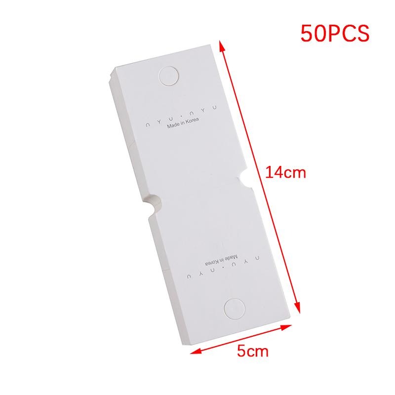 50Pcs Fold Over Hang Tags Cardboard Package White Craft Hang Tag Card For Jewelry Display Hanging Bracelets Earings Keychain Hair Clips Hair Ties