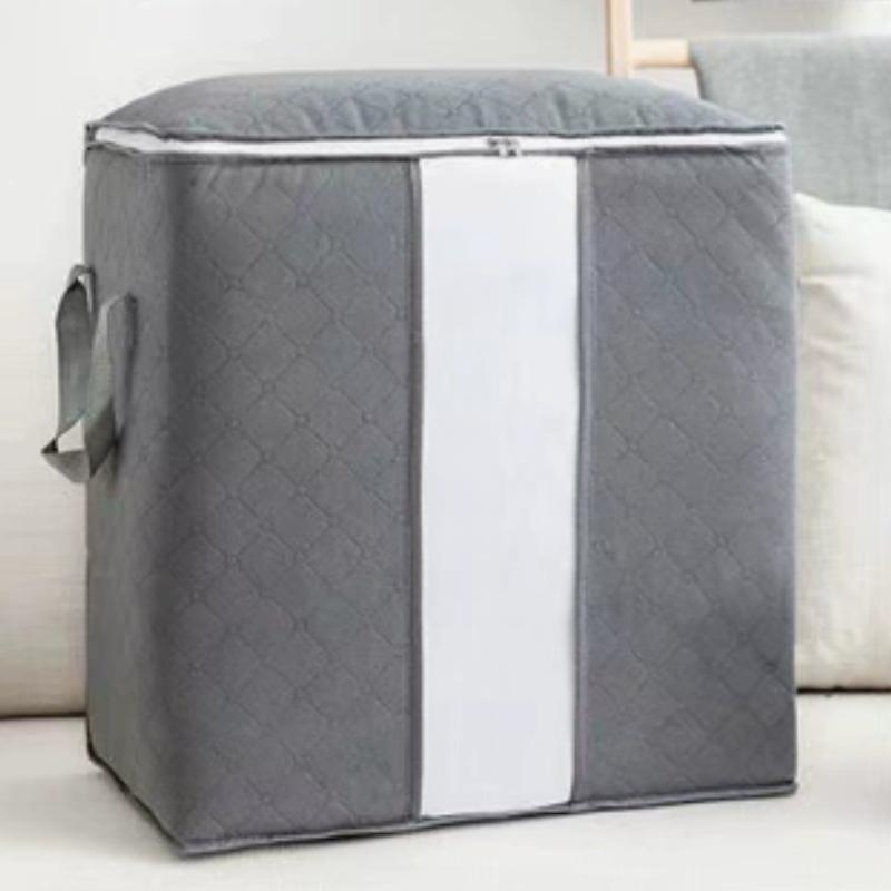 1pcLarge Plastic Storage Bag Organizer Multi-purpose Rectangular Wardrobe Container Suitable for Bedding, Blankets, and Clothing