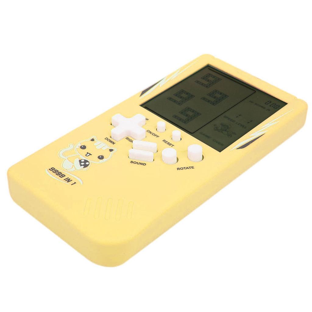 Game Console Portable Large Screen Pocket Game Console Classical Children Game ToysYellow