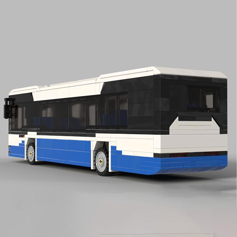 Building Block MOC-178226 Low Floor Bus Long-distance Bus Construction Splicing 615PCS Children's Birthday Gifts Christmas Toys