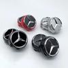 Car Sticker 4pcs 75mm Black Red Raised Car Styling Wheel Center Cap For Mercedes Benz AMG A0004000900