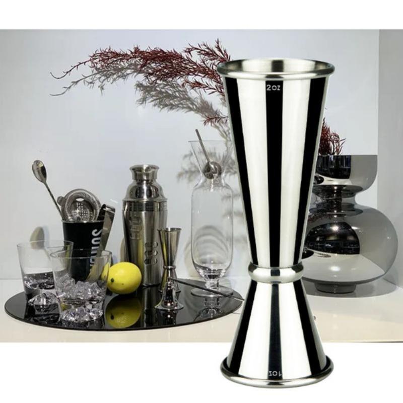 1PC Double Cocktail Jigger Japanese Design Stainless Steel Cocktail Bar Jigger 1oz/2oz Measuring Cup for Home Party Club Bar Accessories