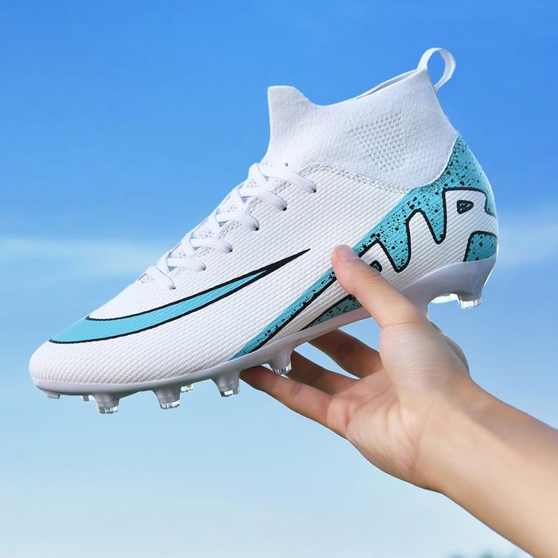 New Men Cleats Grass Soccer Shoes TF/FG Futsal Indoor Sport Training Football Boots Ankle Kids Match Hot-selling High-quality
