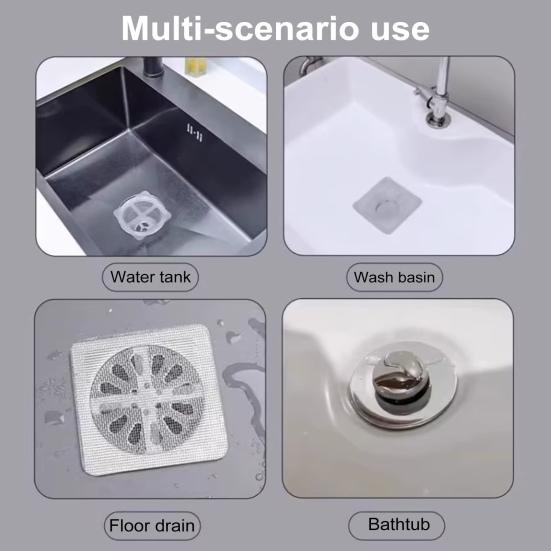 Yousheng 100 шт. одноразовая сетка для слива пола предотвращает засоры, мелкая сетка, устойчивая к разрывам, наклейки для слива волос с клейкой основой