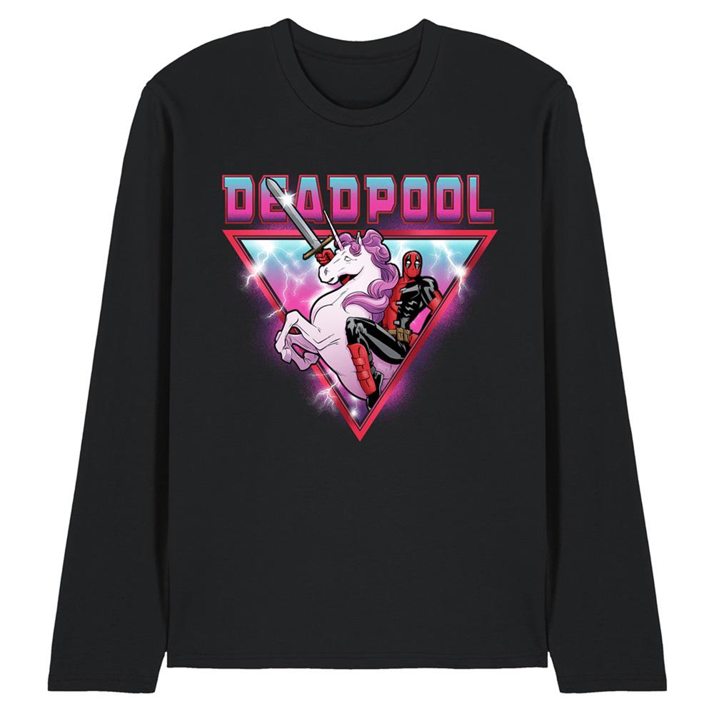 Deadpool Unisex Adult Metal Unicorn Wade Long-Sleeved T-Shirt