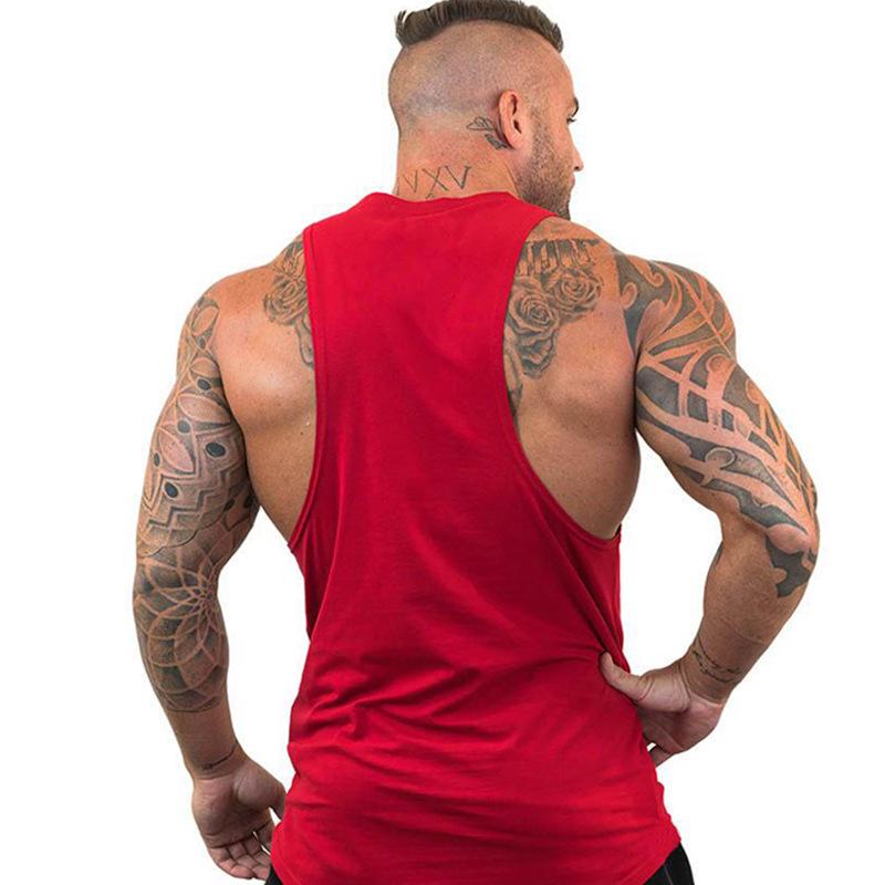 Men’s Loose Fit Cotton Sports Tank Top for Fitness and Basketball