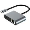 Легкий Ethernet-конвертер USB C в RJ45-адаптер с гигабитной скоростью и двойным USB-портом, широкое применение, зарядка PD60W