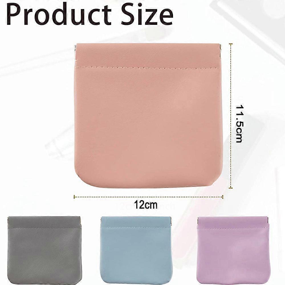 4pcs  Pocket Cosmetic Bag, Waterproof Portable Small Makeup Bag No Zipper Self-closing Small Makeup Pouch Mini Makeup Bag for Cosmetics Headphones Jew
