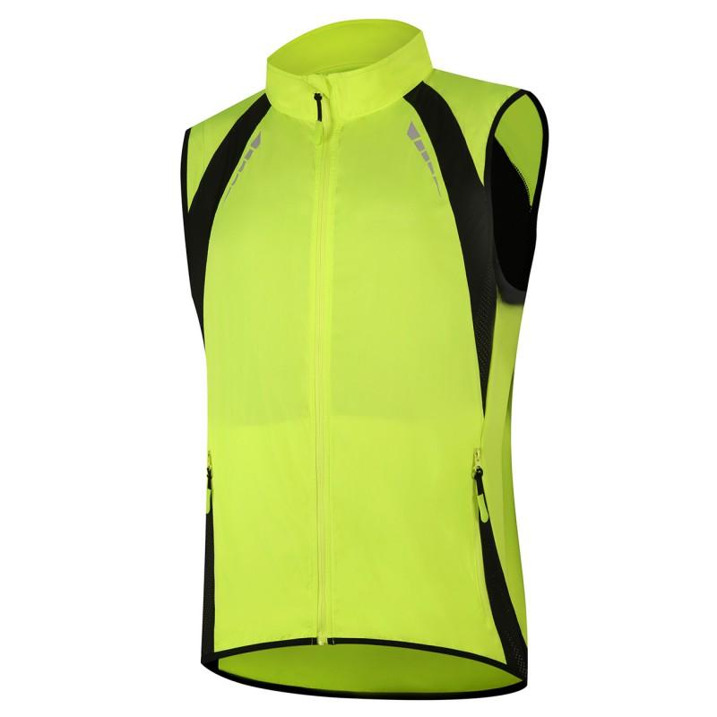 Mens Windproof Breathable Cycling Vest Sleeveless Running Jacket Outdoor Sports Wear