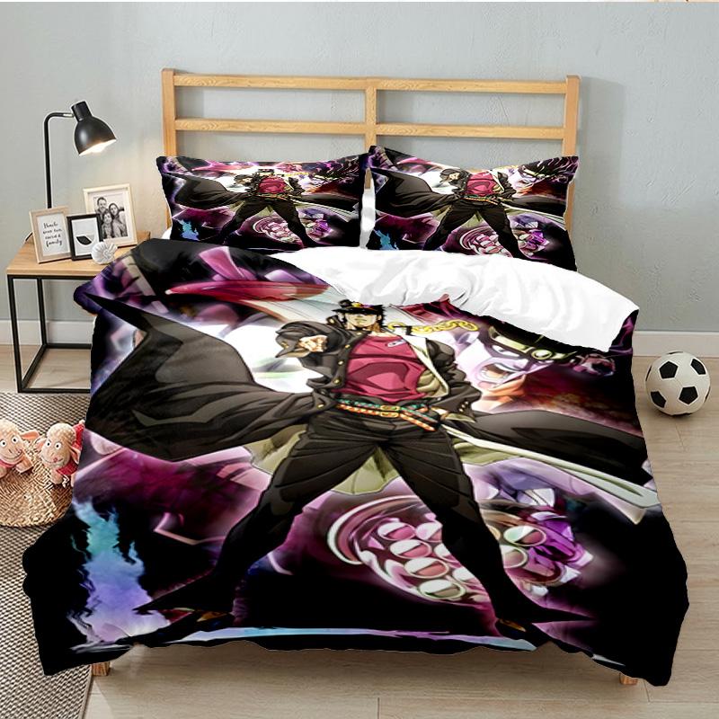 3PCS Jojo Bedding Set Printed Duvet Cover Closure Includes 1 Duvet Cover & 2 Pillowcases for All Seasons Bedroom Decor