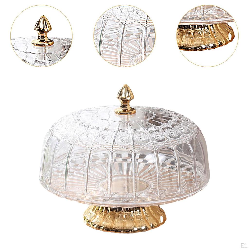 Подставка для торта с крышкой для подачи десертов и фруктов