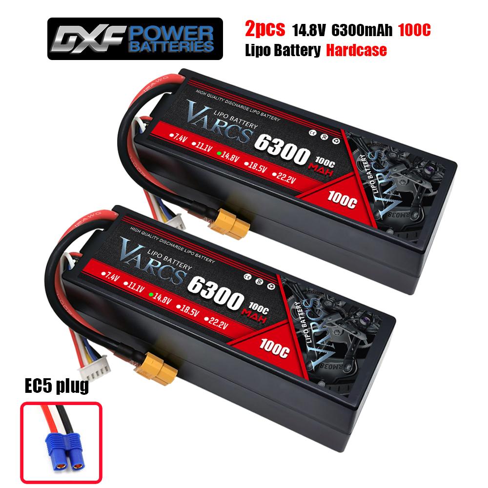 VARCS 4S Lipo Battery 130C 140C 8000mAh 8400mAh 7500mAh 6300mAh 5400mAh XT60 EC5 TRX T/DEANS XT150 Plug for RC 1/8 Buggy Car