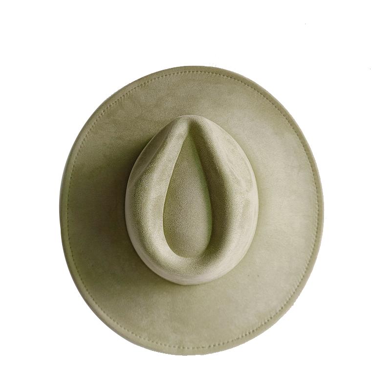 For Burning Vegan Suede Fedora Rancher Hats Blank Hats Multicolor Heart Shaped Top 9.5Cm Brim Unisex Jazz Hat Church Hat