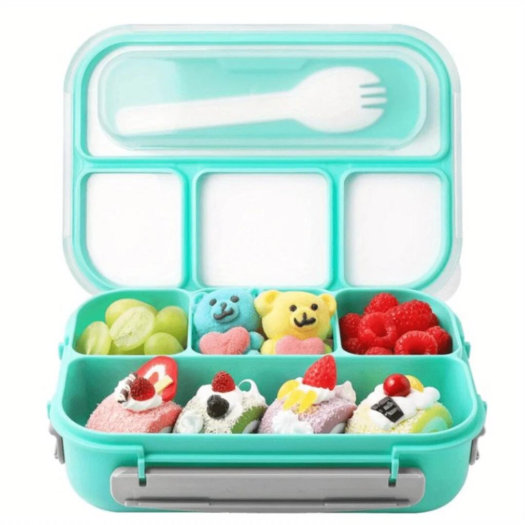 1pc 1300ml Insulated Lunch Box 4 Compartments Plastic Microwavable Bento Box For Kids School Food Container Vacuum Flasks