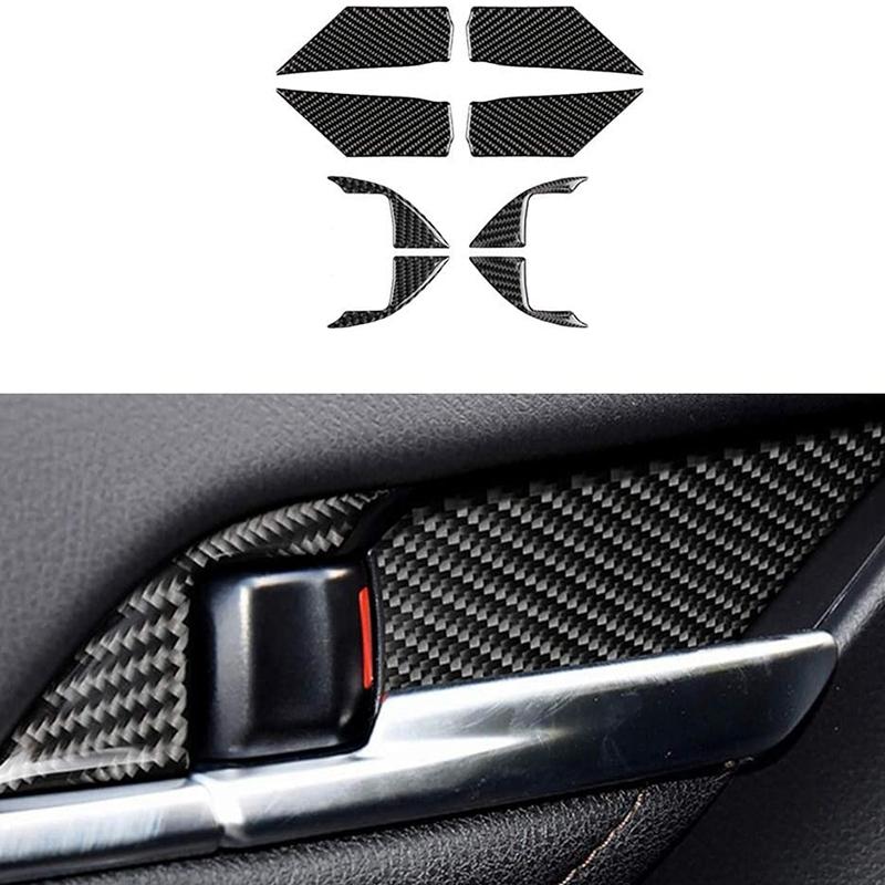 Для Toyota Camry 2018 Аксессуары Панель Накладка Декоративная Наклейка на Ручку Чаши Двери Салона из Углеродного Волокна