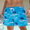 Летние плавки с 3D-цифровой печатью, компрессионной подкладкой и быстросохнущие шорты с карманами для мужских пляжных шорт