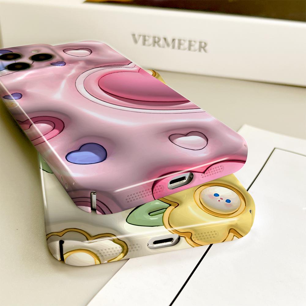 Универсальный чехол для телефона с пленкой и мультяшным модным дизайном, твердый чехол с полным покрытием, защитный чехол для камеры для iPhone, Samsung, Xiaomi, Poco, Redmi, Huawei, Honor