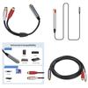 Stereo 1/4" 6.35mm Female Jack To Dual RCA Female Plug Y Splitter Cable Audio Extension Cord Line for Amplifier Mixer