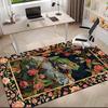 1pc William Morris-style water lilies and frogs Carpet Rug for Living Room Bedroom Home Sofa Decoration,Kids play Non-slip Floor Mat