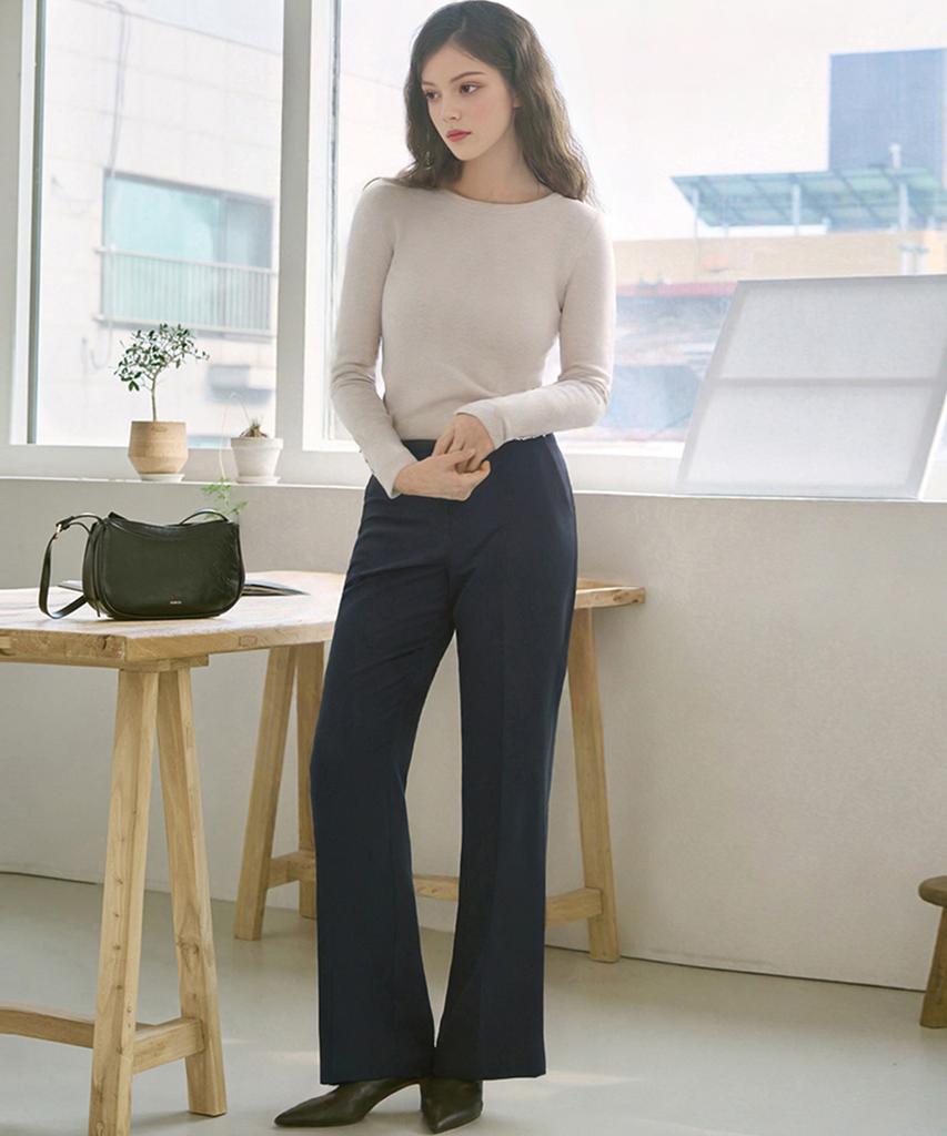 SOUP Double-Slit Bootcut Pants (Sy9Lp33)
