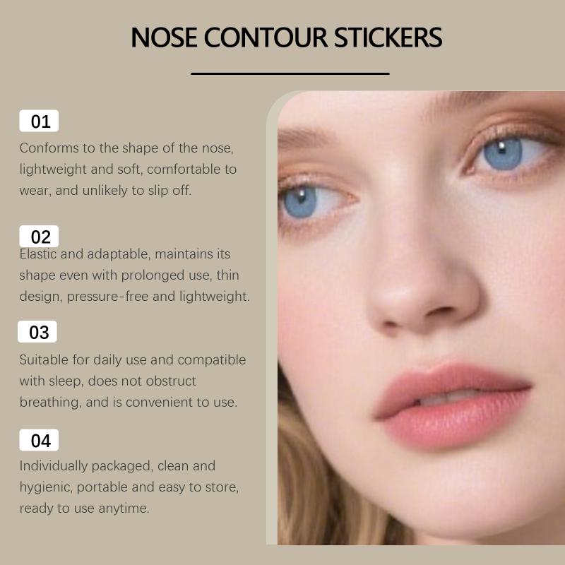 Полоски для сужения носа Уменьшающие крылья носа Маленький узкий нос Контурные наклейки на нос Тонкие невидимые Уменьшающие нос Beauty Wing