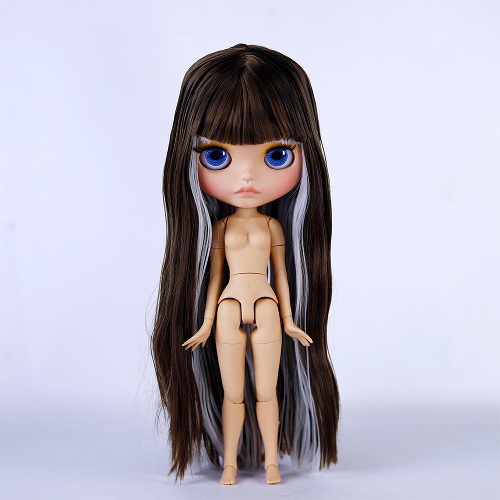 Icy Dbs Blyth Doll 19 Joints 30cm Body Bjd Doll Matte Face Glossy Face Tan Skin Beep Lips Hand-Painted Makeup Diy Hair Girl Gift