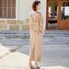 Pasite New Chinese Style Summer T-Shirt & Cropped Pants Set