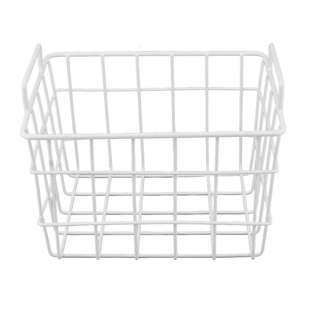 Fridge Freezer Basket Multipurpose Large Capacity Metal Wire Storage Basket for Refrigerator Bathroo