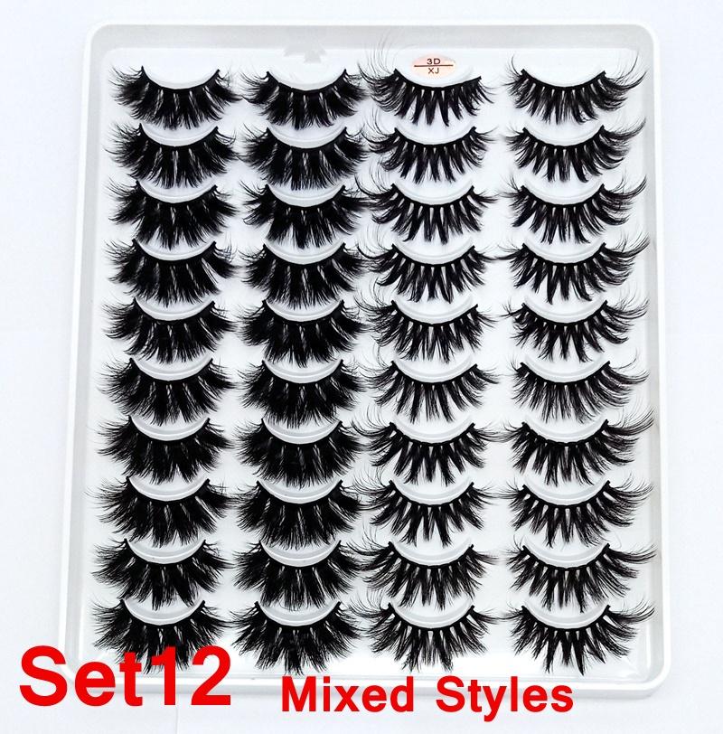 8/20 пар 15-20 мм натуральные 3D накладные ресницы набор для макияжа норковые ресницы наращивание норковые ресницы