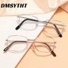 Metal Frame Reading Glasses Men Women Square Full Frame Magnifying High Definition Presbyopic Eyeglasses