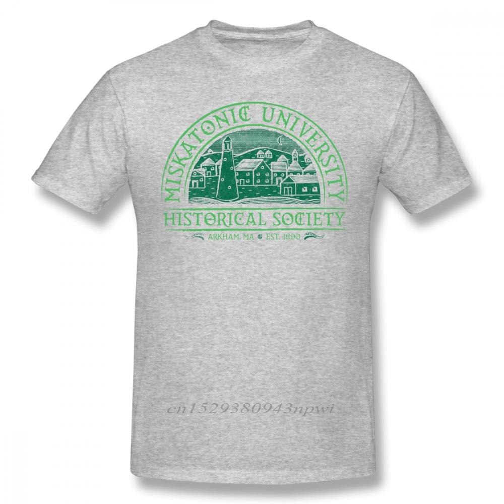 Arkham Horror T Shirt Miskatonic Historical Society TShirt Man Cotton Tee Shirt Cute Oversized Printed ShortSleeve Tshirt