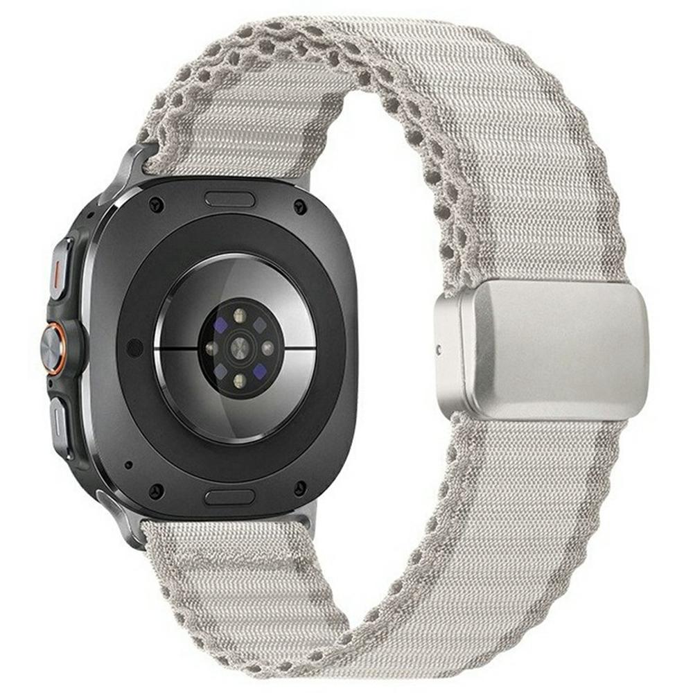 Для Samsung Galaxy Watch Ultra (2025) 47 мм / Ultra 47 мм Ремешок для часов Магнитная застежка Широкий Волнистый узор Нейлоновый ремешок на запястье