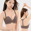 Front Closure Push-Up Bra for Small Chest - Side Support, Anti-Sagging, T-Back with Fashion Letter Straps